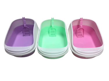 Cat Litter Box Pan with Scoop 56 x 39 x 26 - pink